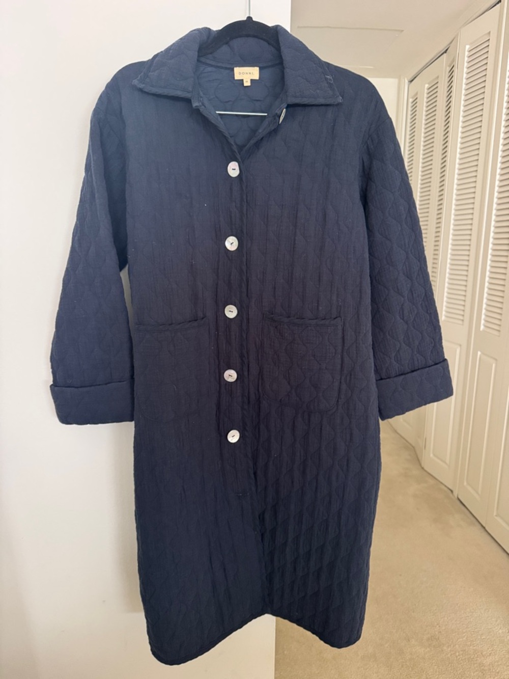 DONNI - The Long Quilted Coat Navy